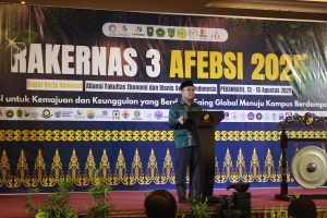 Kepala LLDikti XVII, Dr. Nopriadi, M.Kes : Rakernas AFEBSI Harus Menjadi Wadah untuk Mempererat Kolaborasi Antar Perguruan Tinggi Swasta di Indonesia
