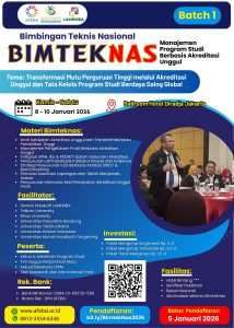 Awal Januari 2026, AFEBSI gelar acara Bimteknas Pengelolaan Program Studi Berbasis Akreditasi Unggul.